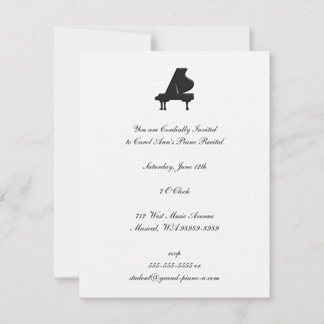 Piano Recital Invitation (Front)