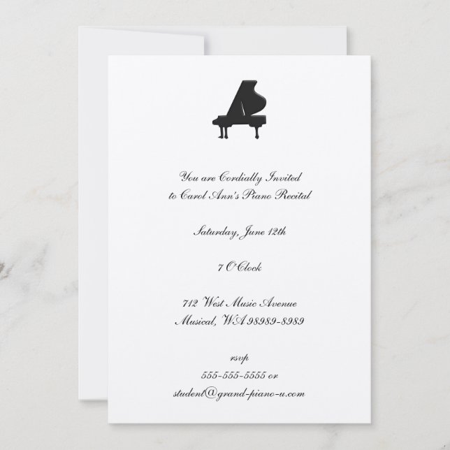 Piano Recital Invitation (Front)