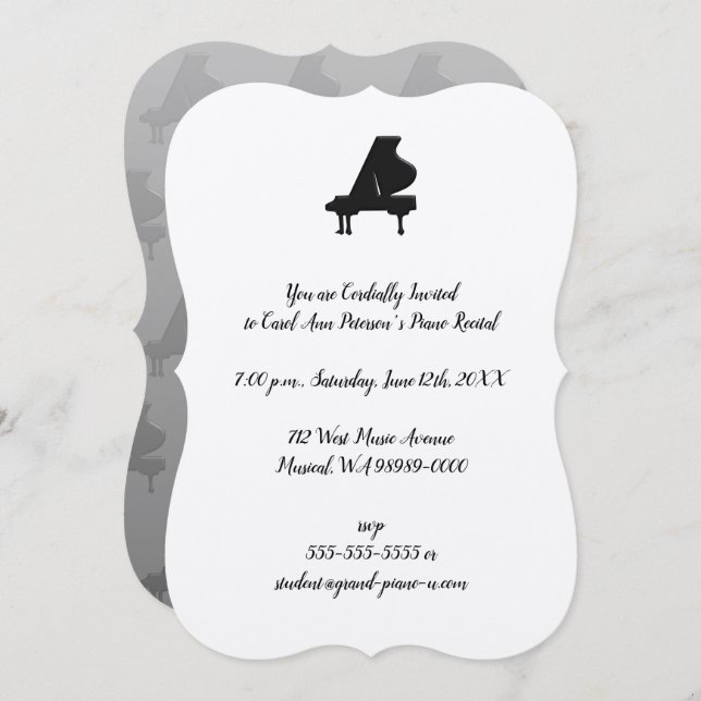 Piano Recital Invitation (Front/Back)