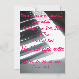 Piano recital invitation