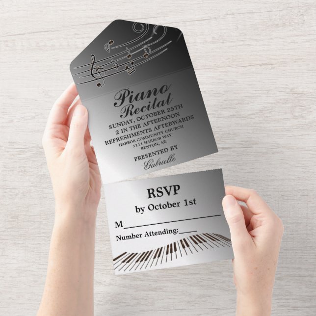Piano Recital Invitations (Tearaway)
