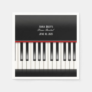 Piano Recital Reception keyboard Napkin