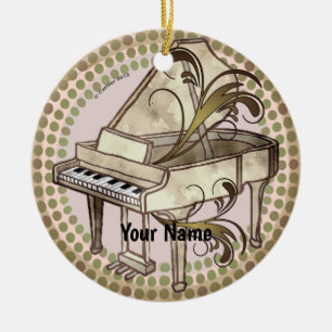 Piano Rhythm  Ceramic Tree Decoration