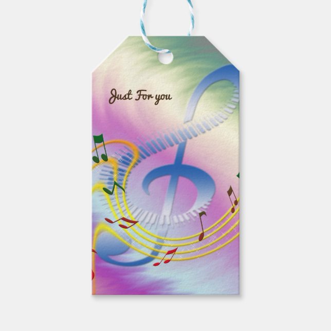 Piano rhythm gift tags (Front)