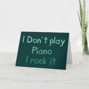 Piano Rock It Greeting Card