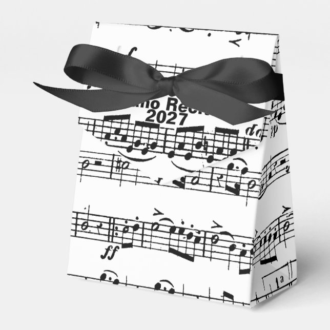 Piano Sheet Music for Recital Favour Box (Front Side)