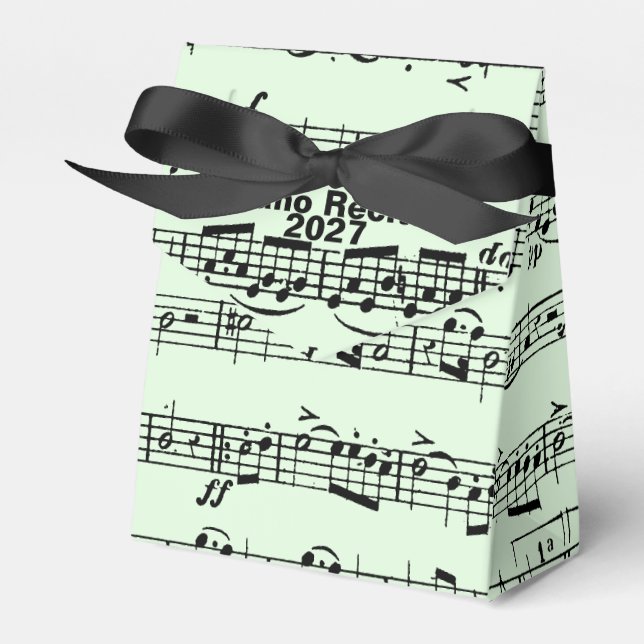 Piano Sheet Music for Recital Favour Box (Front Side)