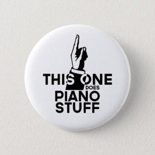 Piano Stuff - Funny Piano Music 6 Cm Round Badge