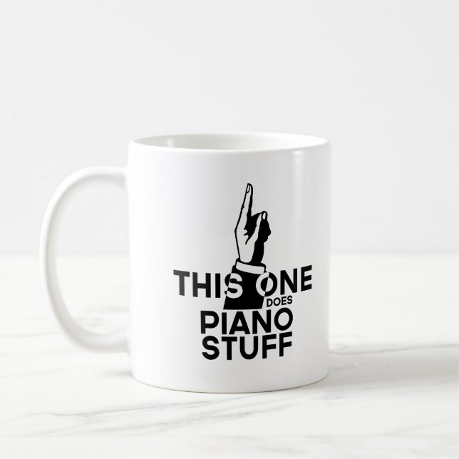 Piano Stuff - Funny Piano Music Coffee Mug (Left)