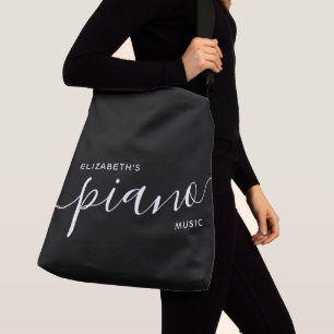 Piano Stuff Personalised Name Large Crossbody  Crossbody Bag