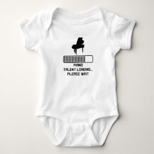 Piano Talent Loading Baby Bodysuit