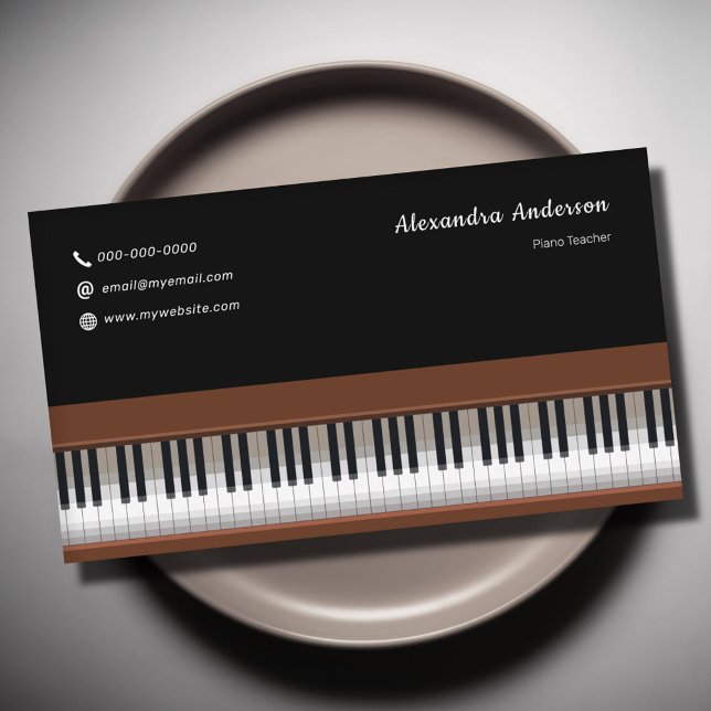 Piano Teacher Business Card (Piano Teacher Business Card)