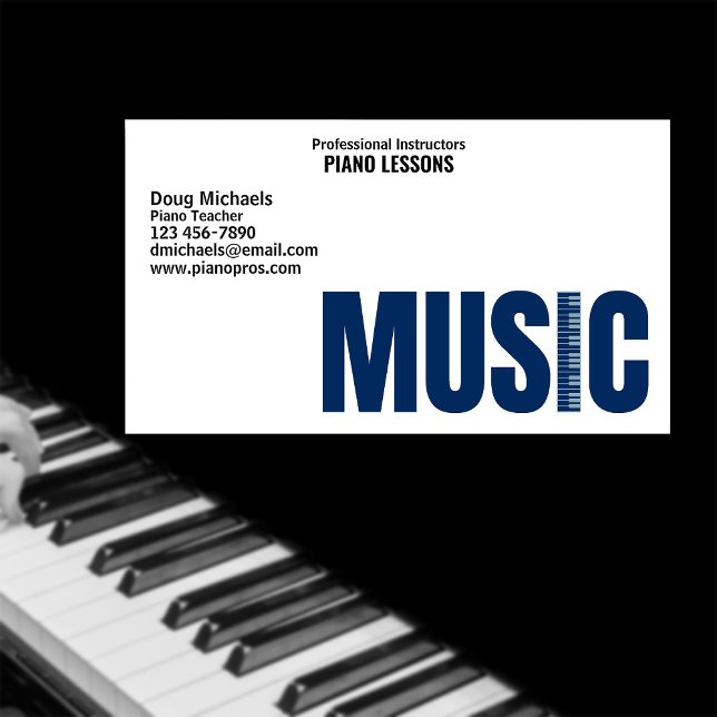 Piano Teacher Business Card (Creator Uploaded)