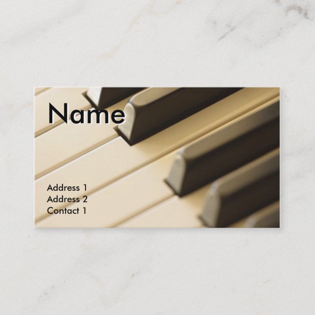 PIANO TEACHER BUSINESS CARD (Front)
