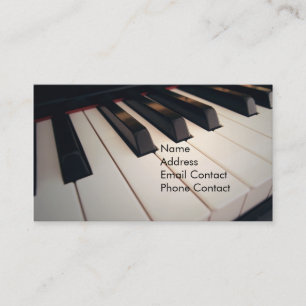 Piano Teacher Business Cards