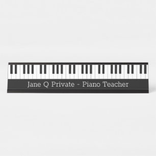 Piano Teacher Desk Name Plate