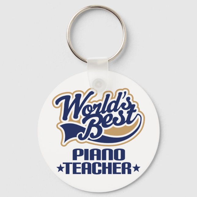 Piano Teacher Gift Key Ring (Front)