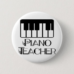Piano Teacher Keyboard Music 6 Cm Round Badge