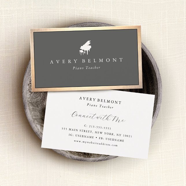 Piano Teacher Music  Business Card (Creator Uploaded)