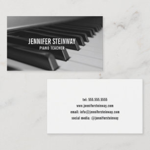 Piano Teacher Pianist Business Card