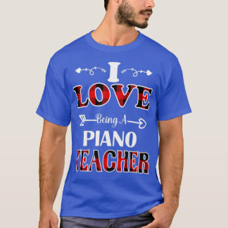 Piano Teacher pianist valentines day T-Shirt