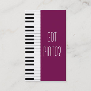 Piano Teacher Player Pianist Musician Studio Business Card
