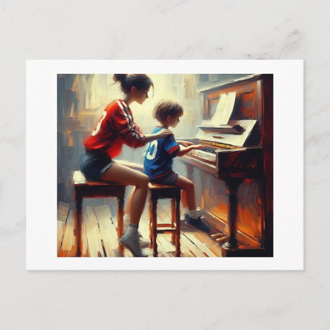 Piano Teacher,  Postcard (Front)