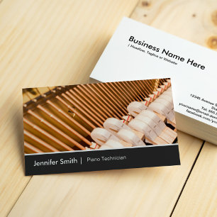 Piano Technician Piano Tuner - Elegant and Chic Business Card