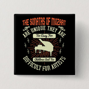 Piano - The Sonatas Of Mozart 15 Cm Square Badge