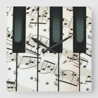 Piano throw pillow square wall clock
