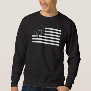 Piano Usa Flag Patriot Success Play Music Grand Co Sweatshirt