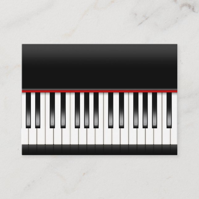 Piano W/O Skyline - SRF Business Card (Front)
