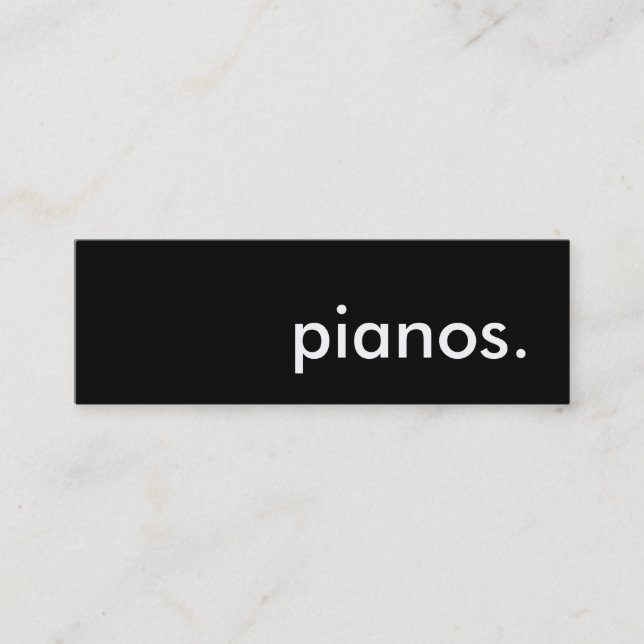 pianos. mini business card (Front)