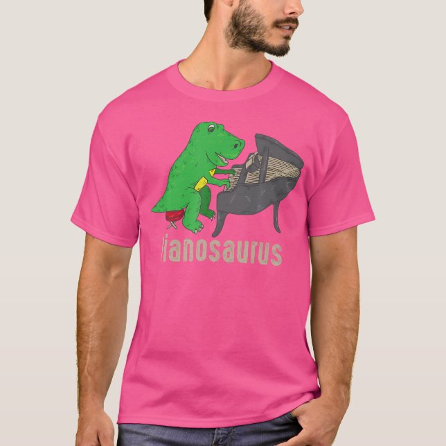 Pianosaurus Piano Shirt Dinosaur Percussion Music  (Front)