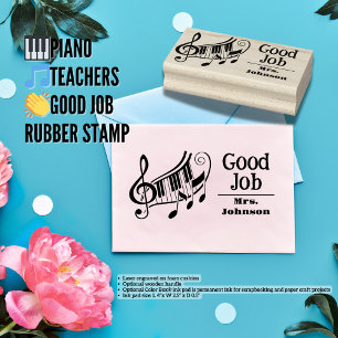 🎹Piano🎵Teachers👏Good Job Rubber Stamp