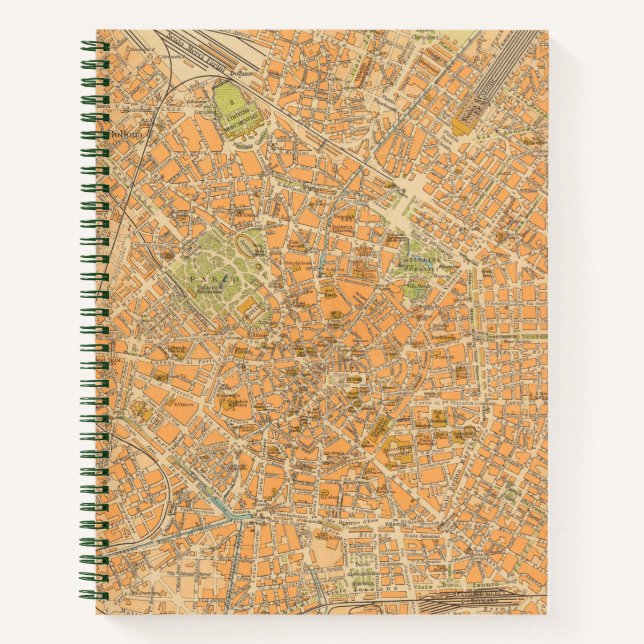 Pianta di Milano - Map of Milan, Italy Notebook (Front)