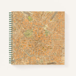 Pianta di Milano - Map of Milan, Italy Notebook