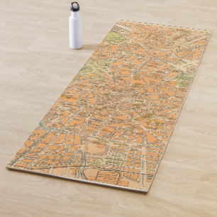 Pianta di Milano - Map of Milan, Italy Yoga Mat