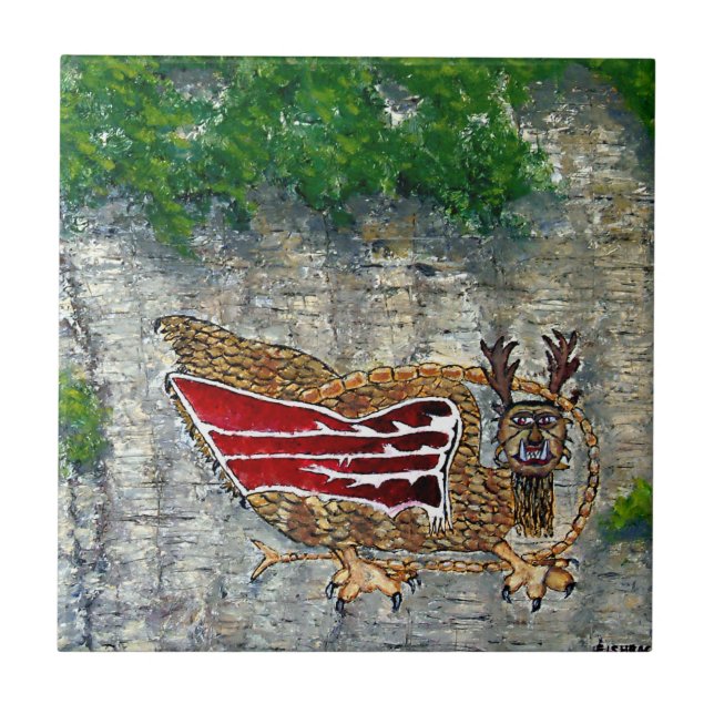 Piasa Bird Illinois Native American Legend Tile (Front)