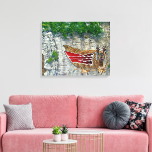 Piasa Bird: The Illinois River Legend Canvas Print