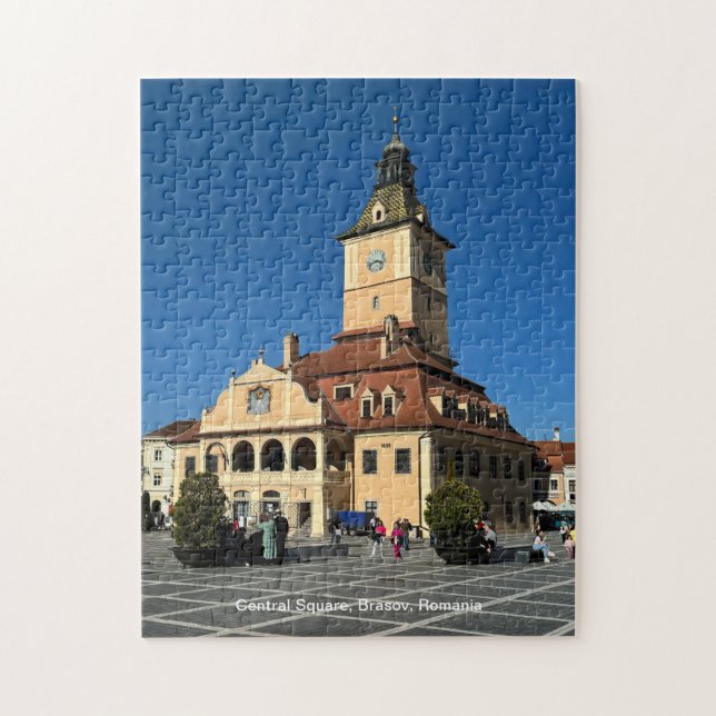 Piata Sfatului, Brasov, Romania, on a Jigsaw Puzzle (Vertical)