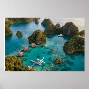 Piaynemo Raja Ampat Islands Paradise View Art Poster