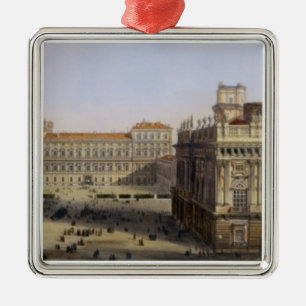 Piazza Castello, Turin, engraved by F. Citterio (c Metal Tree Decoration