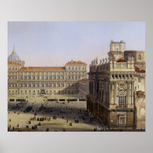 Piazza Castello, Turin, engraved by F. Citterio (c Poster (Front)