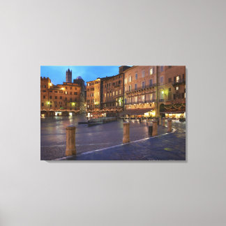 Piazza Del Campo at dusk,Siena. Canvas Print