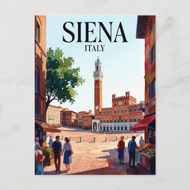 Piazza del Campo Italy Postcard (Front)