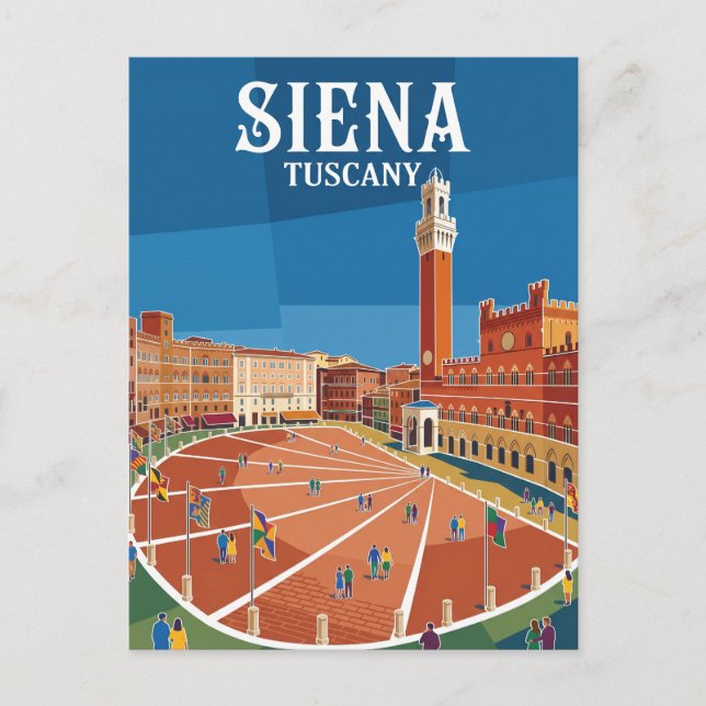 Piazza del Campo Italy Postcard (Front)