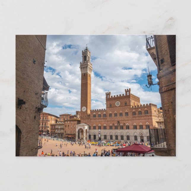 Piazza del Campo, Siena, Tuscany, Italy Postcard (Front)