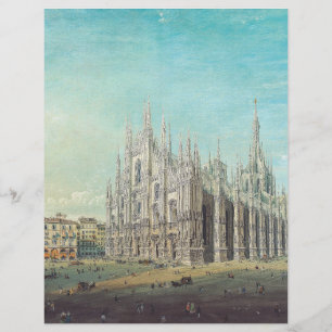 Piazza del Duomo in Milan by Carlo Bossoli Flyer