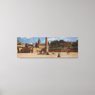 Piazza del Popolo in Rome (1900) Aleksander Gierym Canvas Print